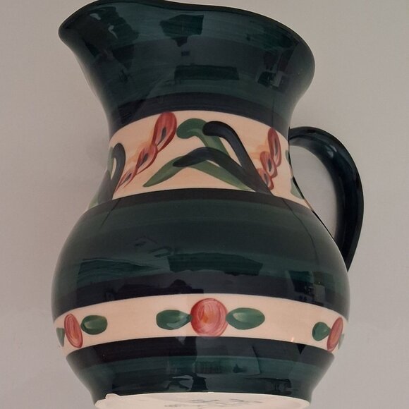 Gail Pittman Signed Art Pottery Juniper Pitcher Vintage Signed 1988 7 1/4" - Picture 4 of 11